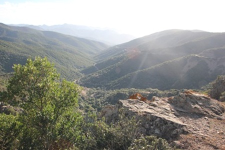 Energie van de seizoenen in de winter op Sardinie.